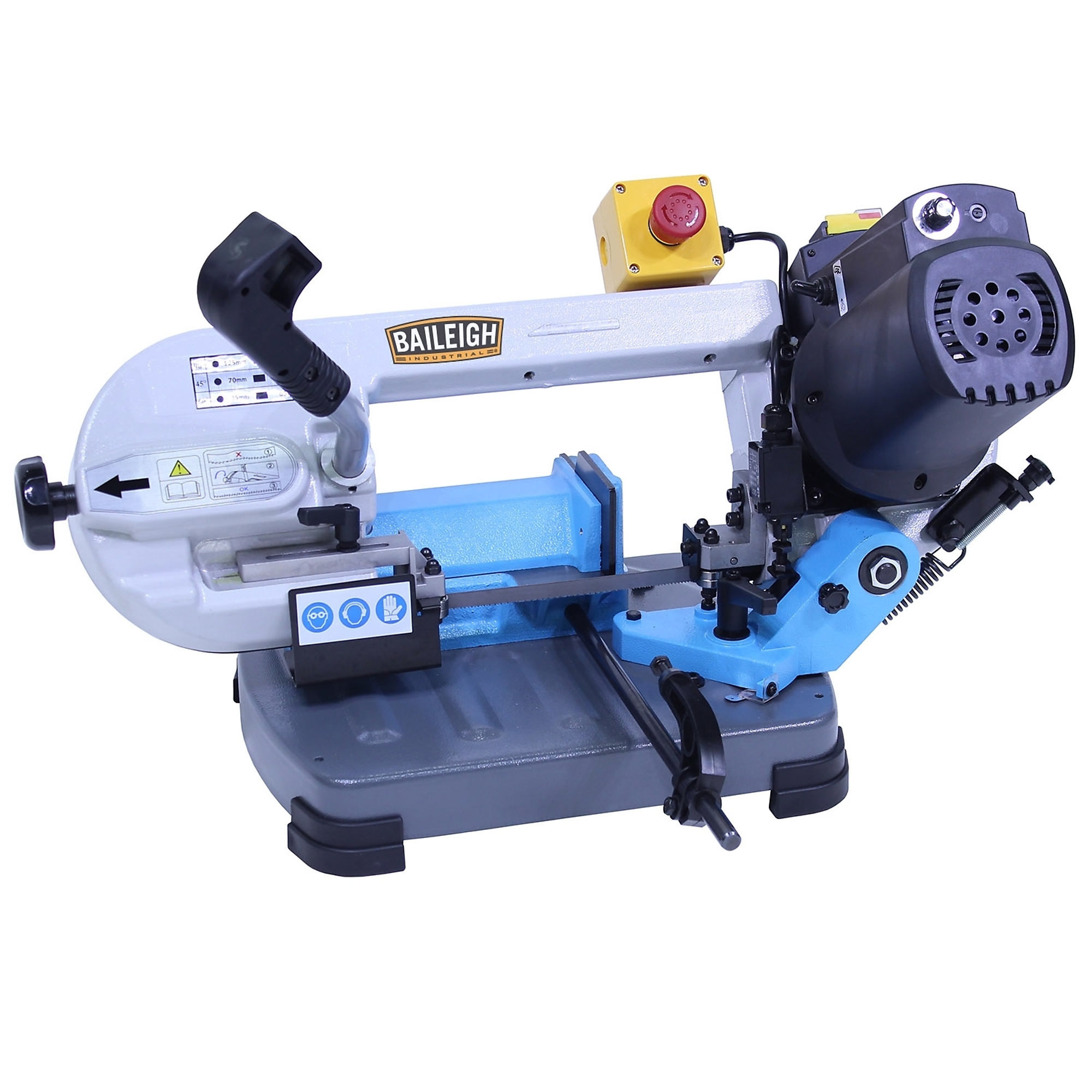 Baileigh, Portable Metal Cutting Band Saw, Horsepower 0.5 HP, Volts 110 Power Type Corded, Model# BS-127P-1.0